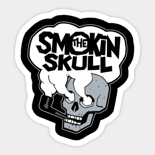 Smokin Skull Sticker